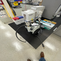 Welch Laboratory Vacuum Pump with Dual Gauges image 0